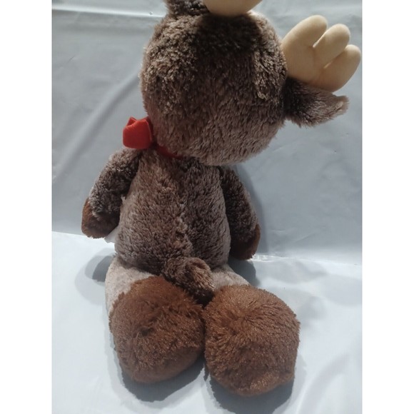 Fiesta Fuzzy Folk Bean Bag Moose Dakota 22" Plush Stuffed Animal Valentines Toy - Picture 5 of 8